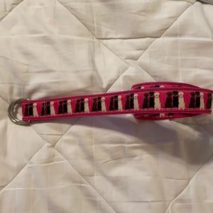 Pink Lab ribbon d ring belt